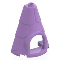Tower Roof 2 x 4 x 4 Half Cone Shaped with Roof Tiles and Window