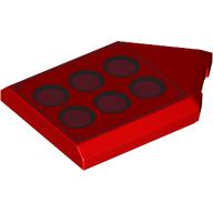 Tile Special 2 x 3 Pentagonal with 6 Dark Red Circles Print
