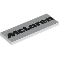 Image of part Tile 2 x 6 with Black 'McLaren' print