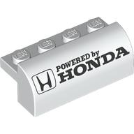 Image of part Brick Curved 2 x 4 x 1 1/3 with Curved Top with 'POWERED BY HONDA' print