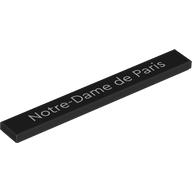 Image of part Tile 1 x 8 with 'Notre-Dame de Paris' print