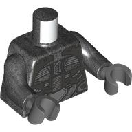 Image of part Torso, Silver Armor Panels print, Pearl Titanium Arms, Black Hands