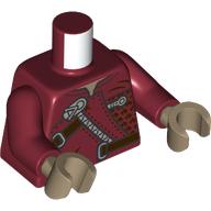 Torso, Dark Brown Straps, Silver Zipper print, Dark Red Arms, Dark Tan Hands
