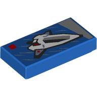 Image of part Tile 1 x 2 with LEGO Set Box, Spaceship print