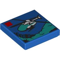 Image of part Tile 2 x 2 with LEGO Set Box, Police Helicopter print