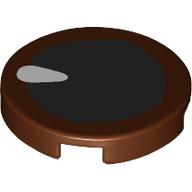 Tile Round 2 x 2 with Black Eye print