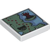 Image of part Tile 2 x 2 with Map, Trail, Red Panda, Tree print