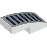 Image of part Slope Curved 2 x 1 No Studs with Dark Blue Strips print