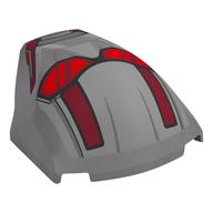 Large Figure Face 4 x 5 x 1 2/3 with Helmet, Red Visor, Dark Red Stripes (Ant-Man) print