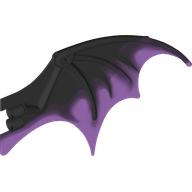Creature Body Part, Dragon Wing 19 x 11 with Marbled Trans-Purple Pattern