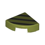 Image of part Tile Round 1 x 1 Quarter with Black Stripes print