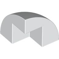 Brick Round Corner, Curved 2 x 2 x 1 2/3 Quarter Dome with 1 Cutout