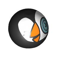 Technic Ball Joint with Puffin Print