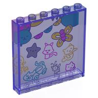 Panel 1 x 6 x 5 with Balloons, Kittens, Butterflies print