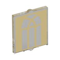 Glass for Window 1 x 2 x 2 flat with Arched Tan Window print