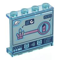 Panel 1 x 4 x 3 with Computer Screen, Crystal, Battery print