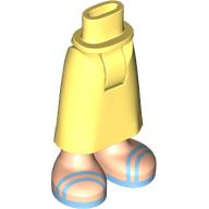 Minidoll Hips and Skirt with Ankles with Light Nougat Shoes, Bright Light Blue Sandals print