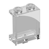 Panel 1 x 2 x 2 [Side Supports / Hollow Studs] with White Corner Right print