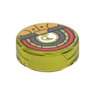 Tile Round 1 x 1 with Mech Eye print