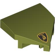 Image of part Slope Curved 2 x 2 with Stud Notches with Lamborghini Bull print