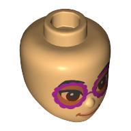 Minidoll Head, Dark Purple Sunglasses