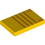 Tile 2 x 3 with Reddish Brown/Dark Orange Stripes / Radiator print
