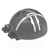 Windscreen 6 x 6 x 3 Canopy Half Sphere with Dual 2 Fingers with White Cockpit print