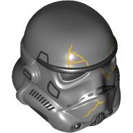 Helmet Stormtrooper Dual Molded, Black with Gold Cracks print