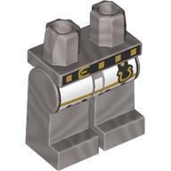 Hips and Flat Silver Legs with White Coat Ends, Black Belt, Gold Decorations print