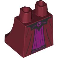 Hips and Legs Under Dress/Robe with Black Bat Belt, Magenta Underdress print