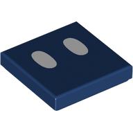 Tile 2 x 2 with Two White Ovals (Bob-Omb Eyes) Print