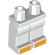 Hips and White Legs with Orange Toes print