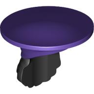 Hat, Wide Flat Top with Hair Dreadlocks Black pattern