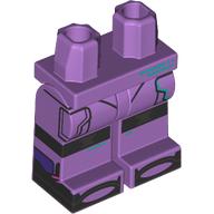 Hips and Medium Lavender Legs with Black Pockets, Shoes, Silver/Black Knee Pads print