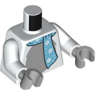 Torso, Metal Blue Scarf, Light Bluish Grey Fur Chest print, White Arms, Light Bluish Gray Hands