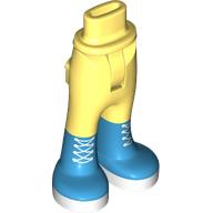 Minidoll Hips and Layered Skirt [Thin Hinge] [Plain] with Medium Azure Boots, White Laces print