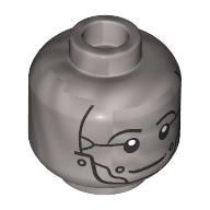 Minifig Head Tin Man, Robot Metal Plating
