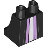 Hips and Legs Under Dress/Robe with White/Lavender Underdress print