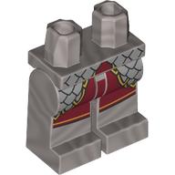 Hips and Flat Silver Legs with Dark Red Coat Ends, Silver Armor print