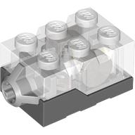 Light Brick 2 x 3 x 1 1/3 with Dark Bluish Gray Base [Yellow LED]