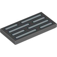 Tile 2 x 4 with White Vents print