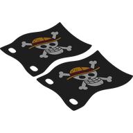 LEGO part Foil Sheet for 75639-1, Flags with Skull and Crossbones (Jolly Roger) print