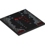 Tile 6 x 6 with Retro Arcade Game print