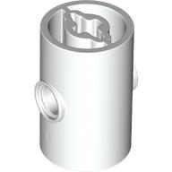 Brick Round 2 x 2 x 3 D. Tube with Axle Holes (Crossholes) at Each End, Pin Holes In Sides