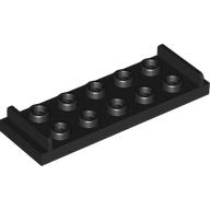 Image of part Plate 2 x 6 with 2 x 5 Studs and Door Stops on Top