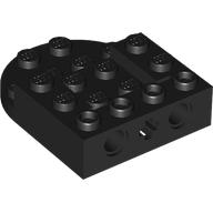 Brick 4 x 5 with Rounded End, Axle, Pin Holes, 2 x 2 Recessed Center