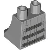 Hips and Legs Under Dress/Robe with Silver Decorated Stripes print