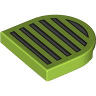 Tile Round 2 x 2 Half Circle with Silver Grill print