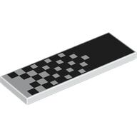 Image of part Tile 2 x 6 with Checkered Pattern Transitioning from White to Black print
