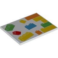 Image of part Tile 6 x 8 with LEGO Bricks, Wall print
